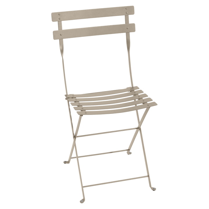 Bistro Chaise pliante de Fermob en métal de couleur muscade