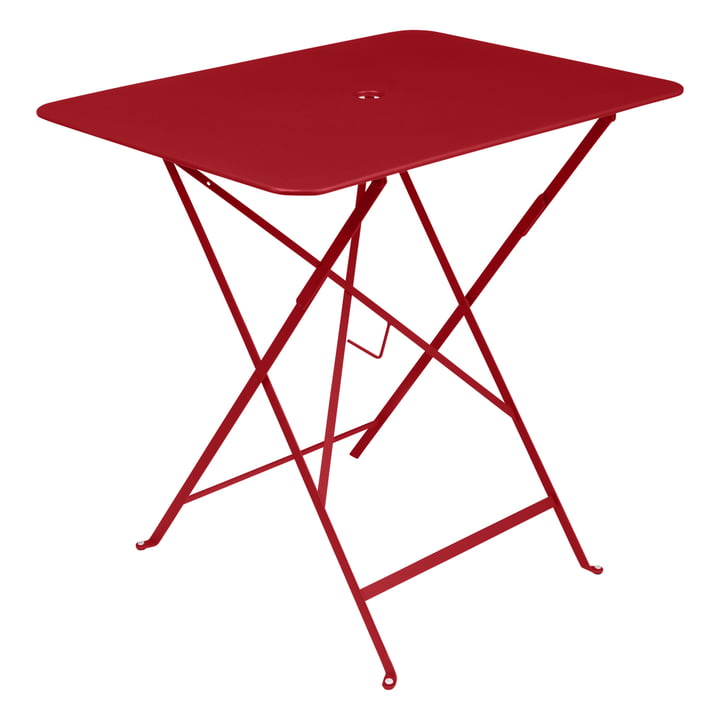 Bistro Table pliante 77 x 57 cm de Fermob en rouge coquelicot