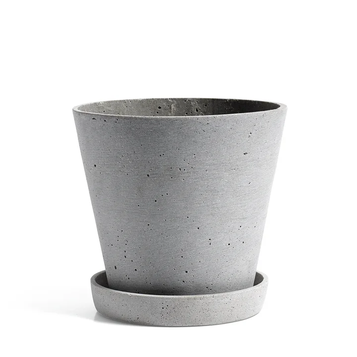 Le HAY - Pot de fleur avec soucoupe en L, gris