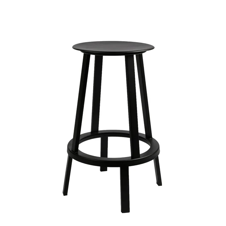 HAY - Revolver Stool, tabouret de bar, noir, 65cm