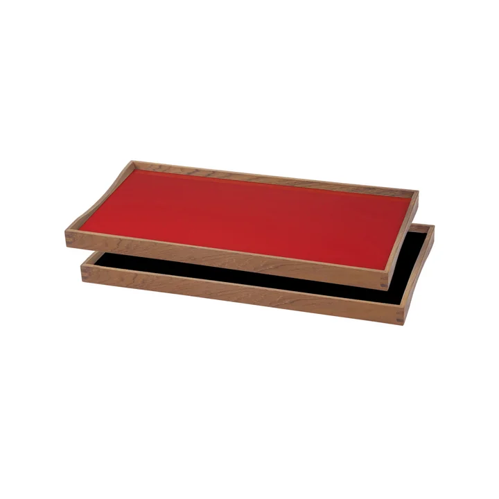 Le Tablett Turning Tray d'ArchitectMade, 23 x 45 cm, rouge