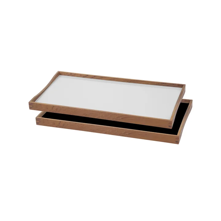 Le Tablett Turning Tray d'ArchitectMade, 23 x 45 cm, blanc
