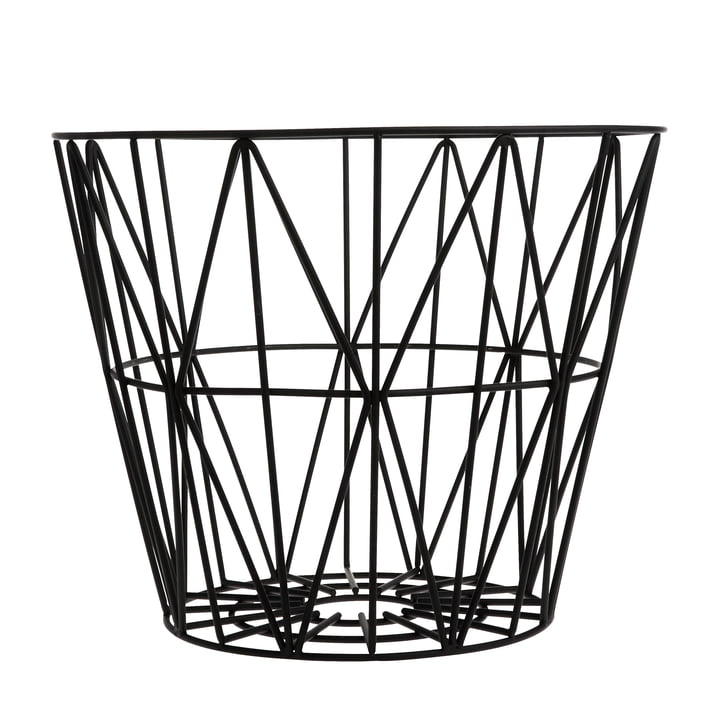 Wire Basket Medium de ferm Living en noir