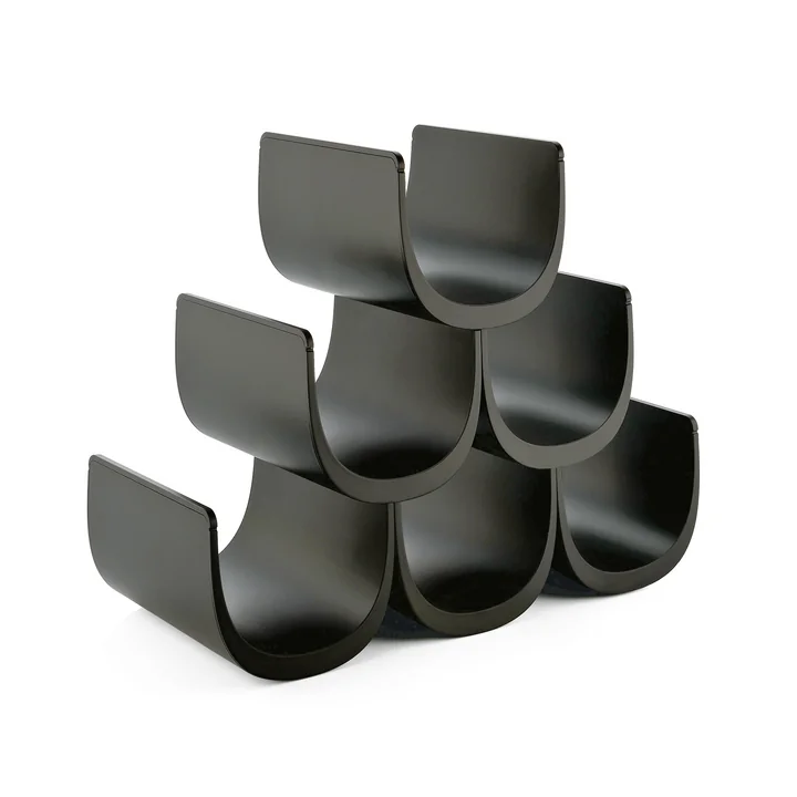 Porte-bouteilles Noè avec système modulaire, noir de Alessi