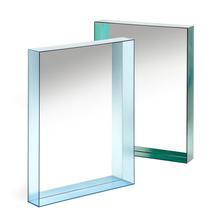 Kartell - Miroir Only Me 50 x 70 cm, bleu, vert