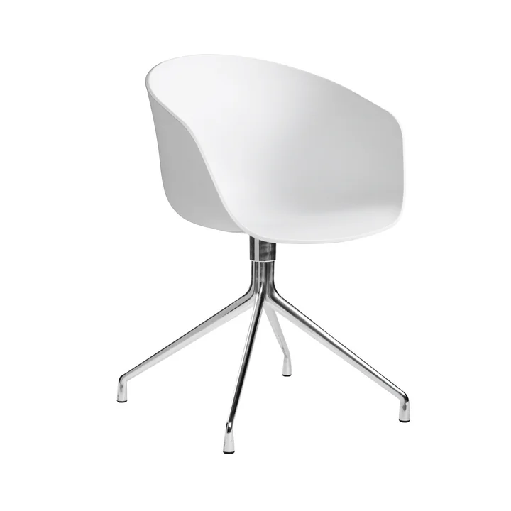 About A Chair AAC 20 de HAY en aluminium poli / blanc