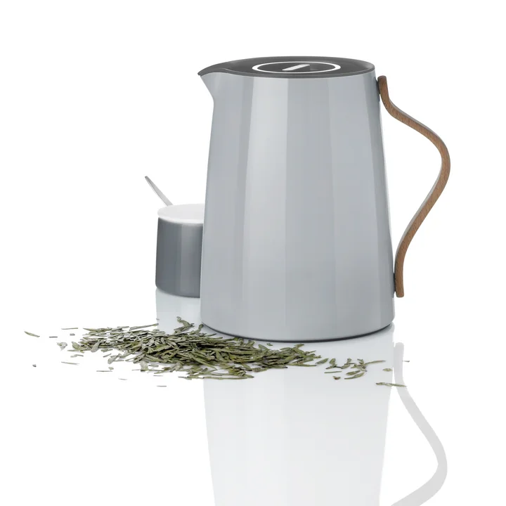 Die Stelton - Pot à thé Emma 1 l, gris et sucrier