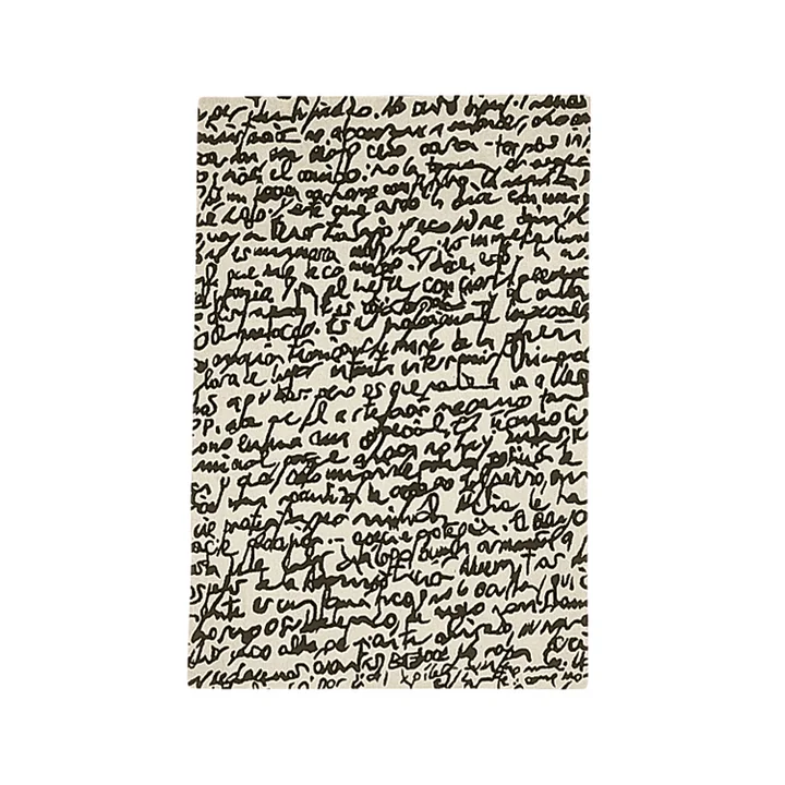 nanimarquina - Tapis Black on white « Manuscrit » 170 x 240 cm