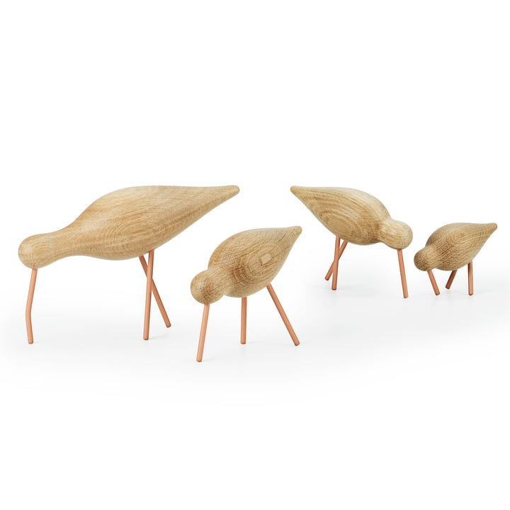 Shorebird de Normann Copenhagen en chêne avec l'acier en corail