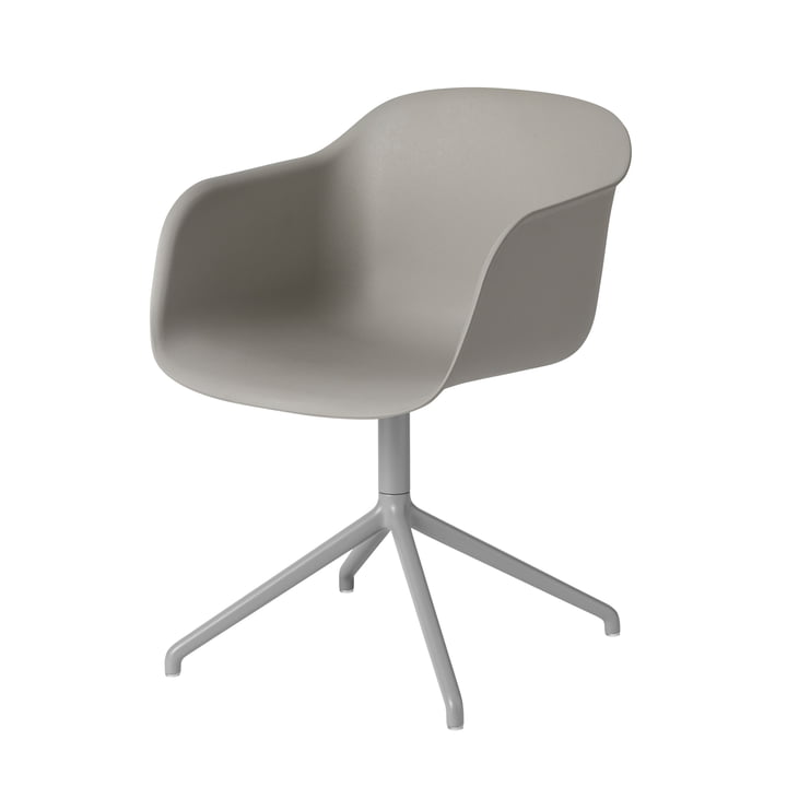 Fiber Chair Swivel Base de Muuto en gris