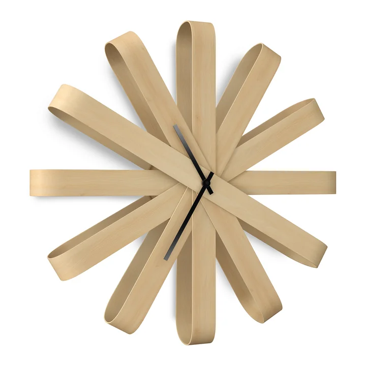 Ribbonwood Horloge murale, hêtre naturel de Umbra