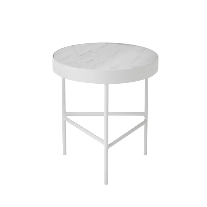 Ferm Living - Table en marbre Marble, format moyen, blanc