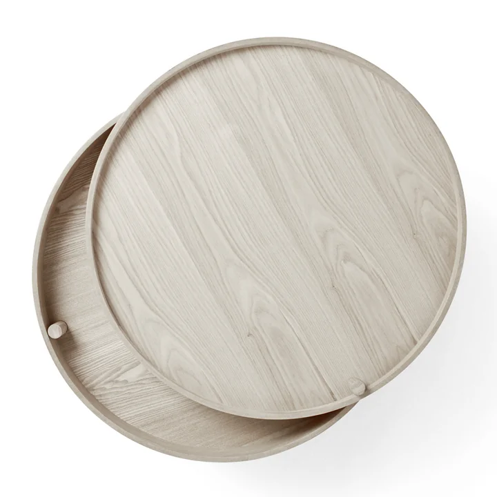 Audo - Table d'appoint Turning Table, chêne blanc, ouverte