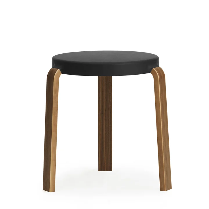 Tabouret de robinetterie de Normann Copenhagen en noyer / noir