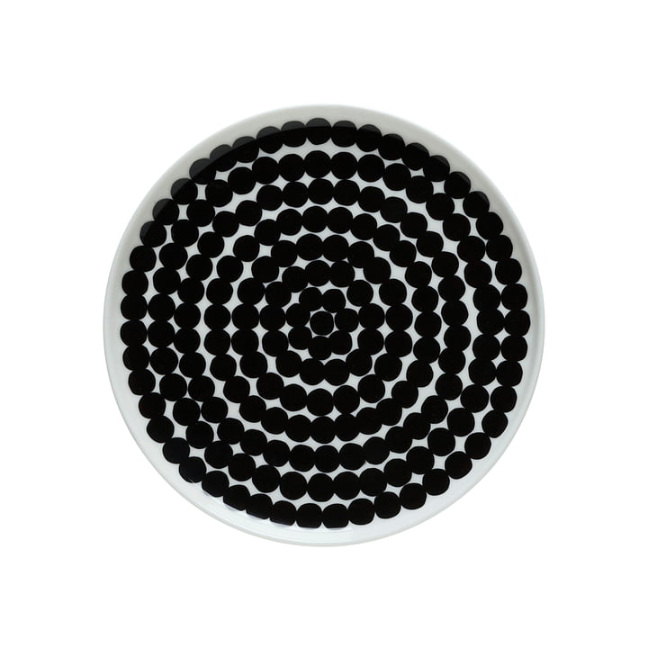 Oiva Siirtolapuutarha Assiette Ø 20 cm de Marimekko en blanc / noir