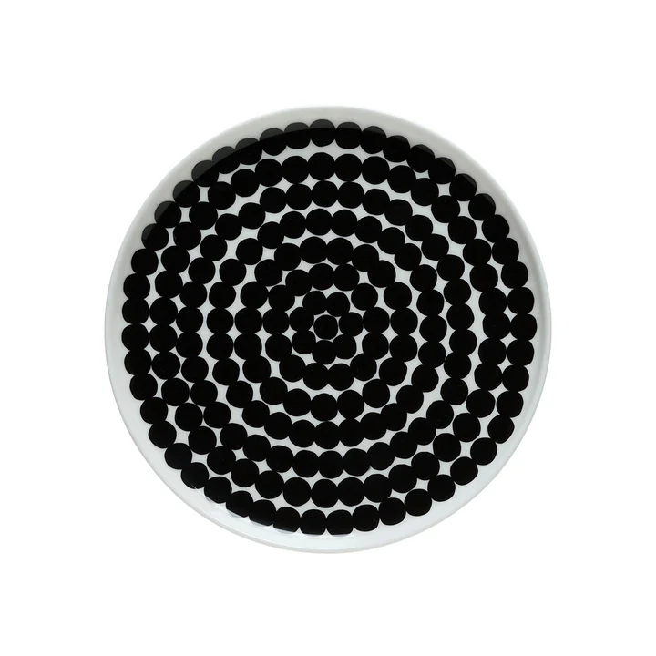 Oiva Siirtolapuutarha Assiette Ø 20 cm de Marimekko en blanc / noir