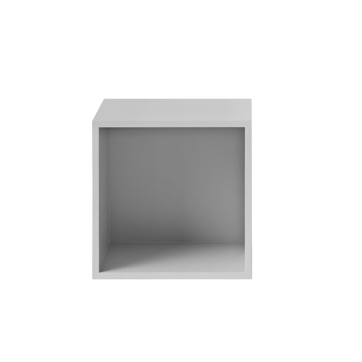 Le site Muuto - Stacked Module d'étagères avec panneau arrière, moyen, gris clair