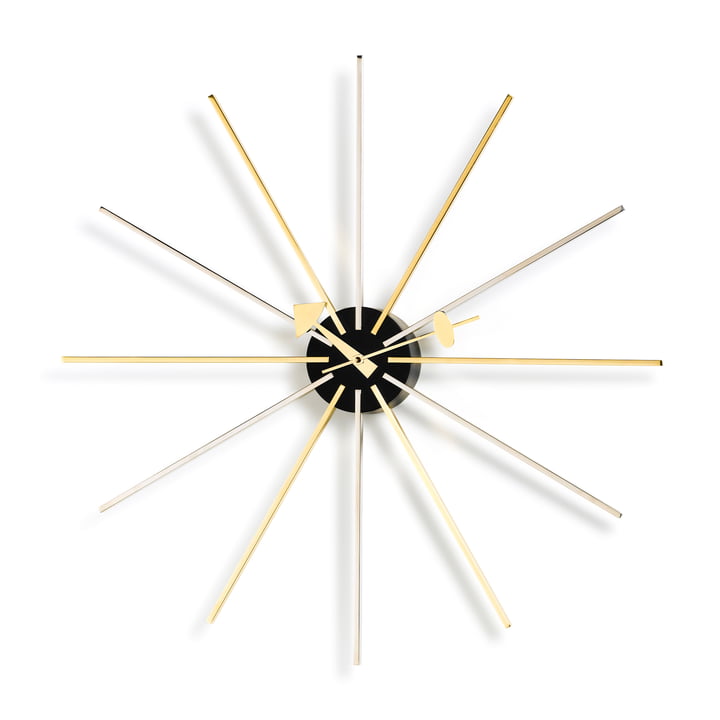 Vitra - Star Clock, chrome / laiton