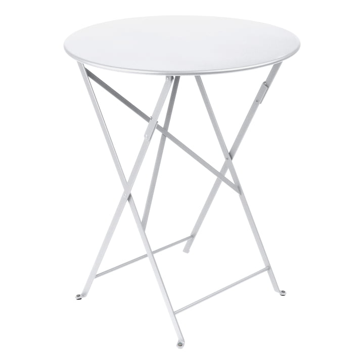Bistro Table pliante Ø 60 cm de Fermob en blanc coton