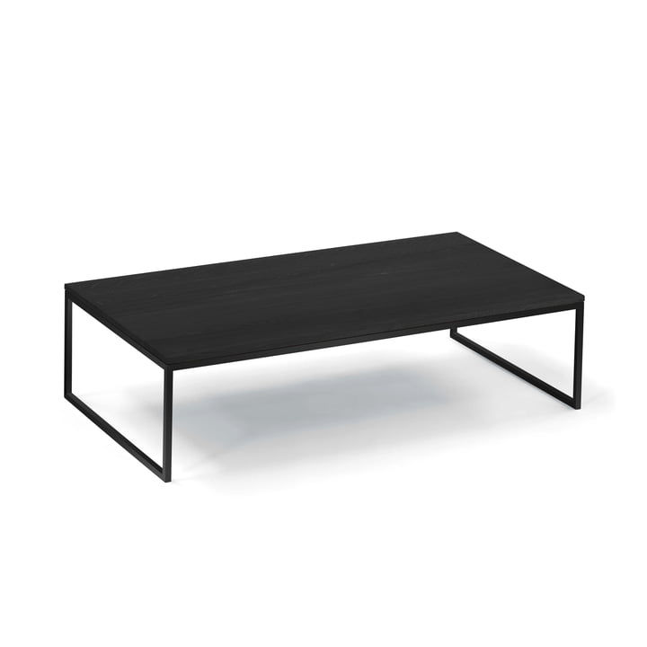 La table basse VA Less H 5/2 de Hans Hansen, base de traîneau, noir / HPL noir