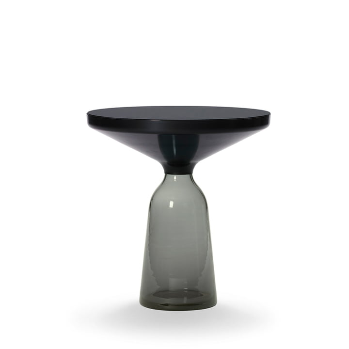 Bell Table d'appoint de ClassiCon en acier noir bruni / gris quartz