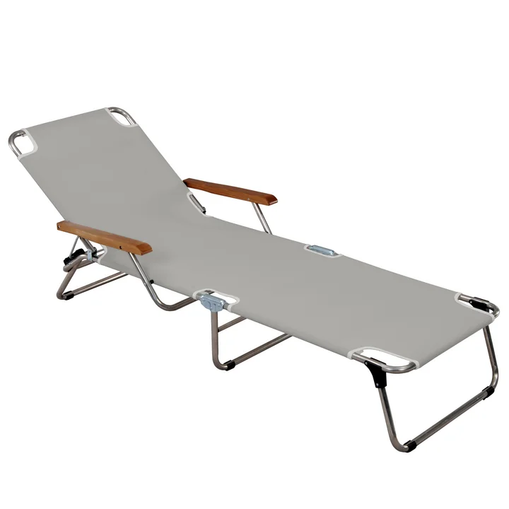 Amigo avec accoudoir en gris de Fiam