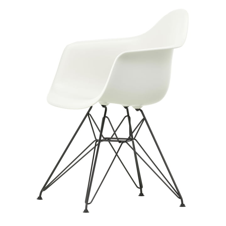 Eames Plastic Armchair DAR de Vitra en basic dark / blanc