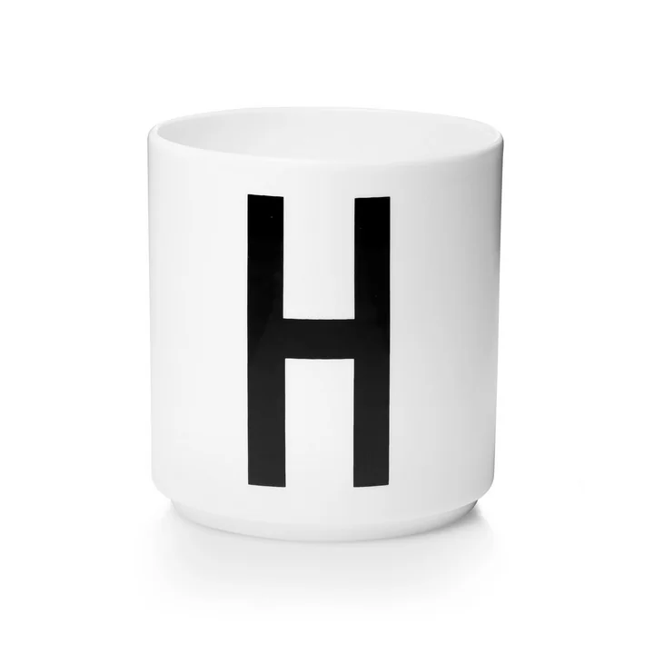 Design Letters - Tasse en porcelaine AJ - H