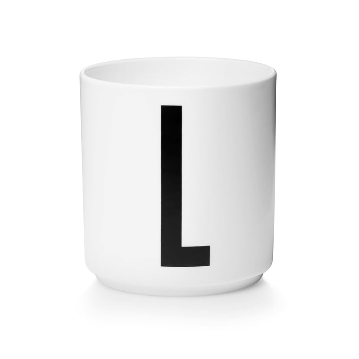 Design Letters - Tasse en porcelaine AJ - L