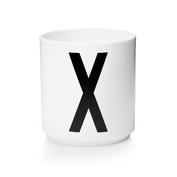 Design Letters - Tasse en porcelaine AJ - X
