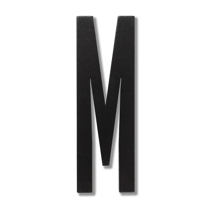 Wooden Letters Indoor M de Design Letters en noir
