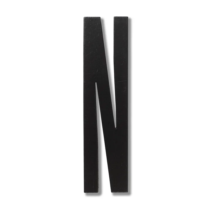 Wooden Letters Indoor N de Design Letters en noir