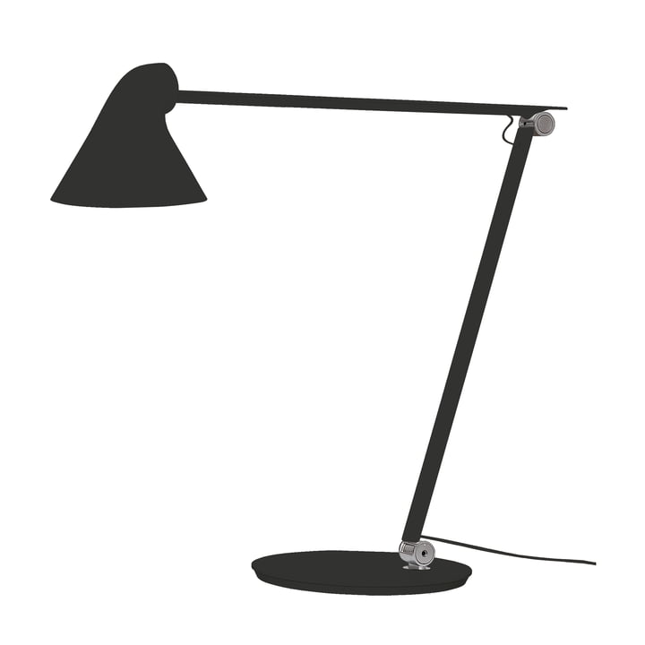 Louis Poulsen - NJP lampe de table avec pied en noir