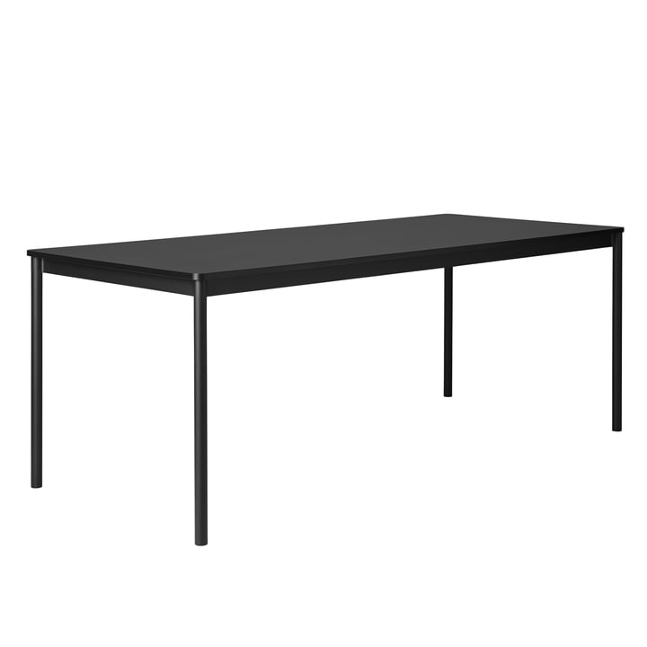 Muuto - Base Table 195 x 85 cm, noir / bord ABS