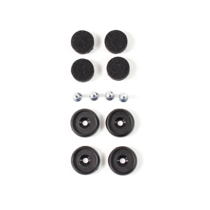 Set de feutre pour chaise en plastique DSW / DAW set de 4 de Vitra en noir / noir