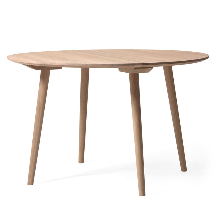 Table In Between SK4 Ø 120 cm par &Tradition en chêne blanc huilé