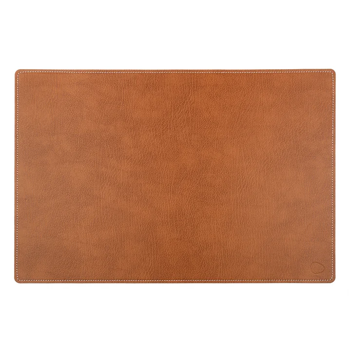 Sous-main Work Mat Square XXL 54 x 74 cm en Bull naturel avec coutures en blanc
