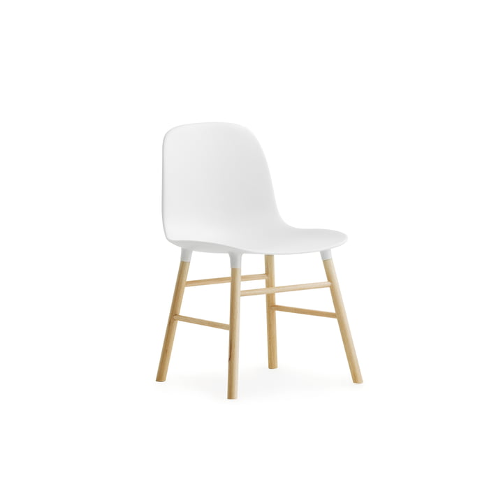Form Chair Miniatur de Normann Copenhagen en chêne en blanc