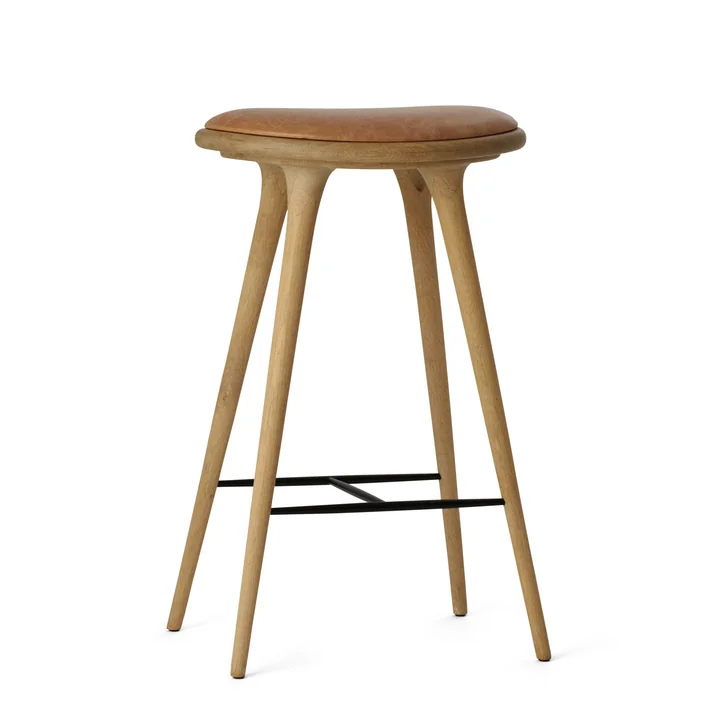 Tabouret de bar de Mater en chêne savonné