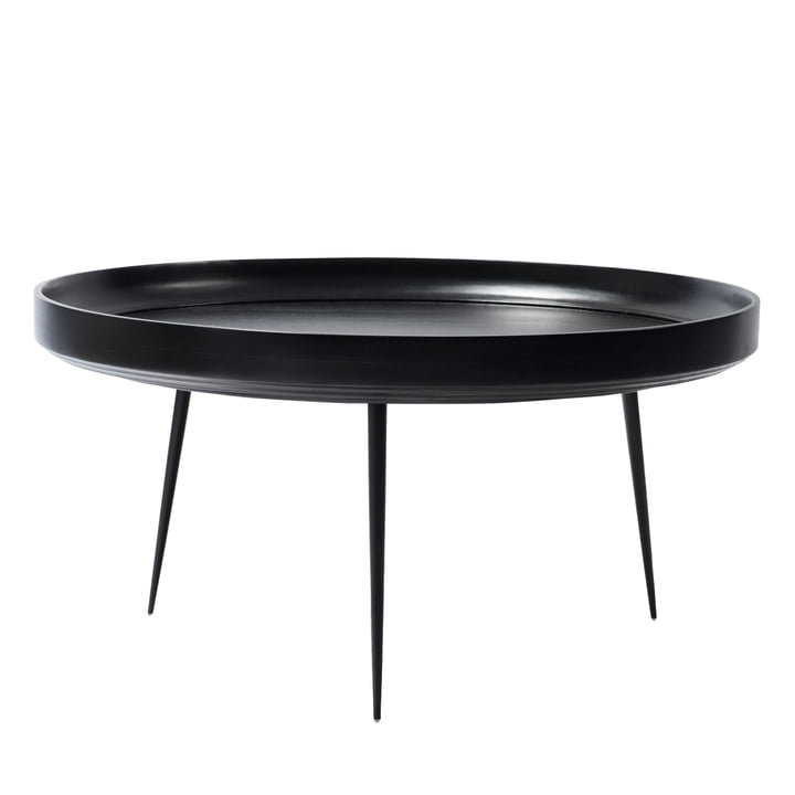 Bowl Table en XL de Mater en bois de manguier en noir