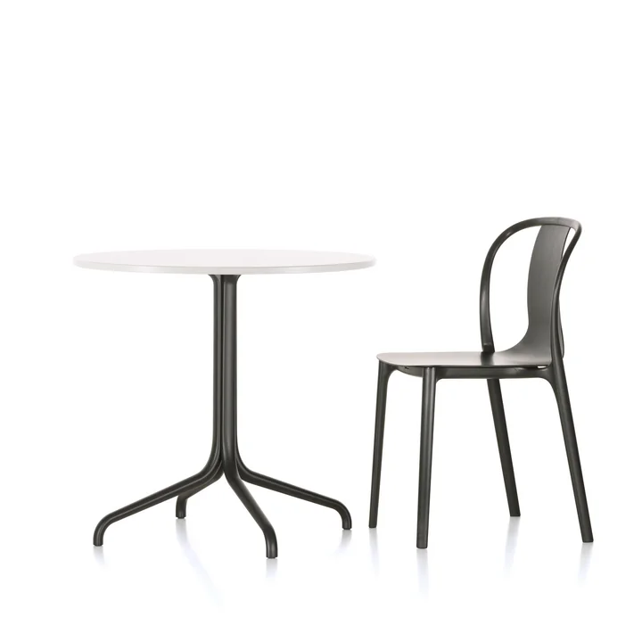 Table de bistrot Belleville et Chair Wood Belleville par Vitra