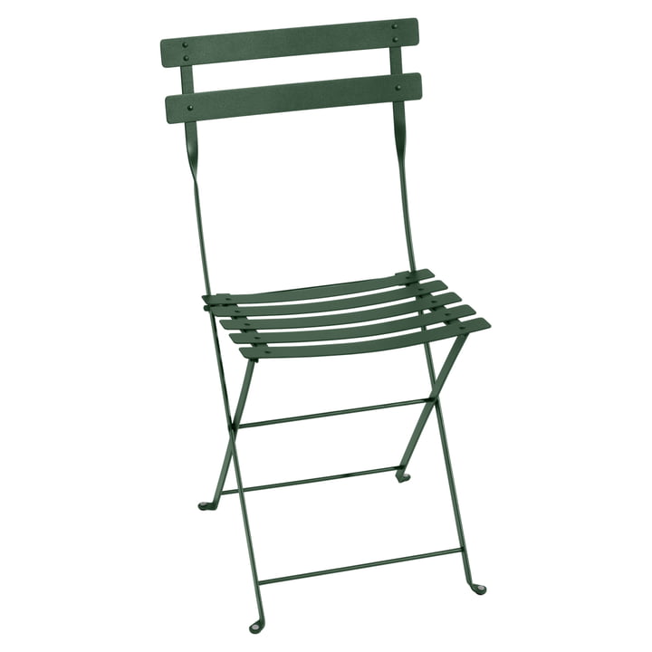 Bistro Chaise pliante de Fermob en métal vert cèdre