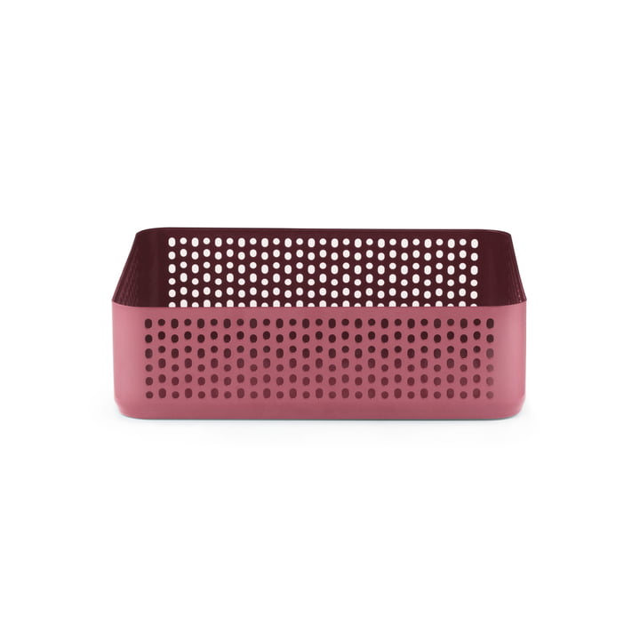 Boîte de rangement Nic Nac 22,5 x 22,5 cm de Normann Copenhagen en rouge foncé