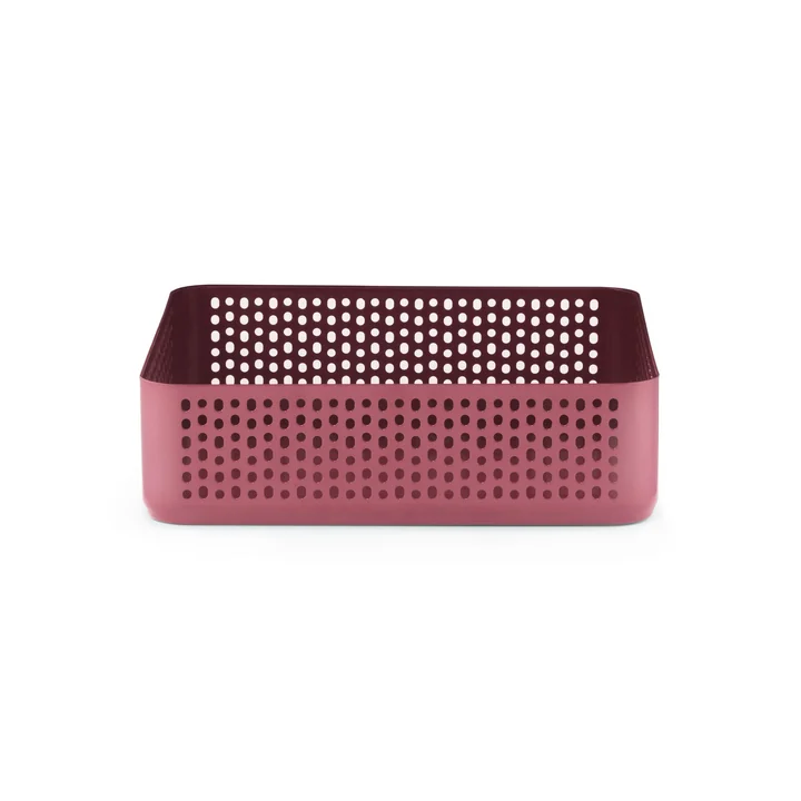Boîte de rangement Nic Nac 22,5 x 22,5 cm de Normann Copenhagen en rouge foncé