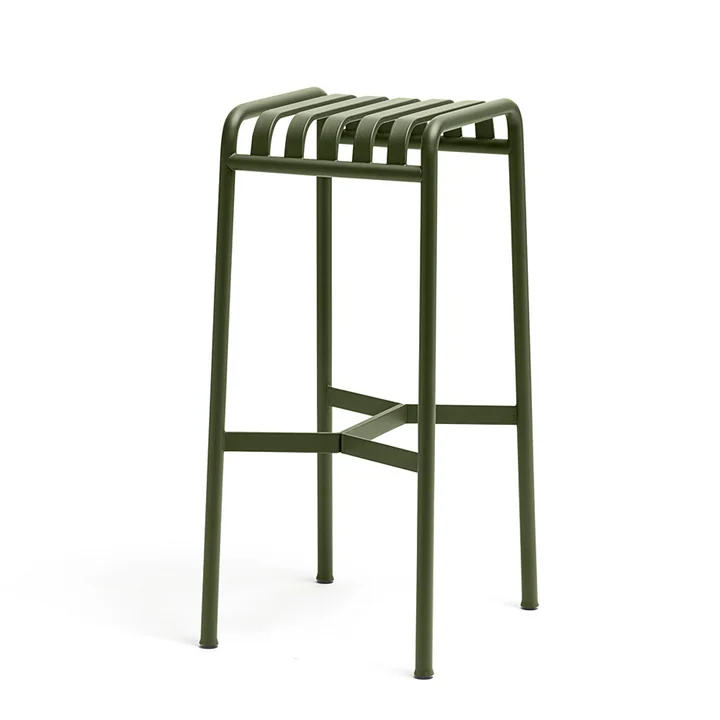 Le tabouret de bar Palissade de HAY en olive