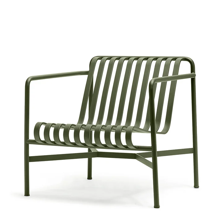 Le Palissade Lounge Chair Low de HAY à olive