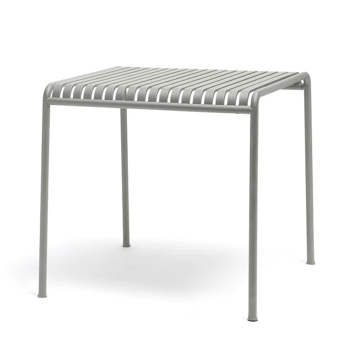 Palissade Table de HAY en gris clair - carrée et avec une taille de 80 x 80 cm