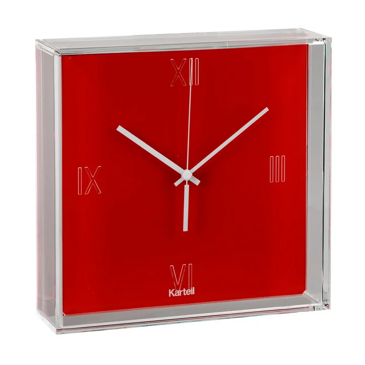 Kartell - Horloge murale Tic & Tac, rouge-orange