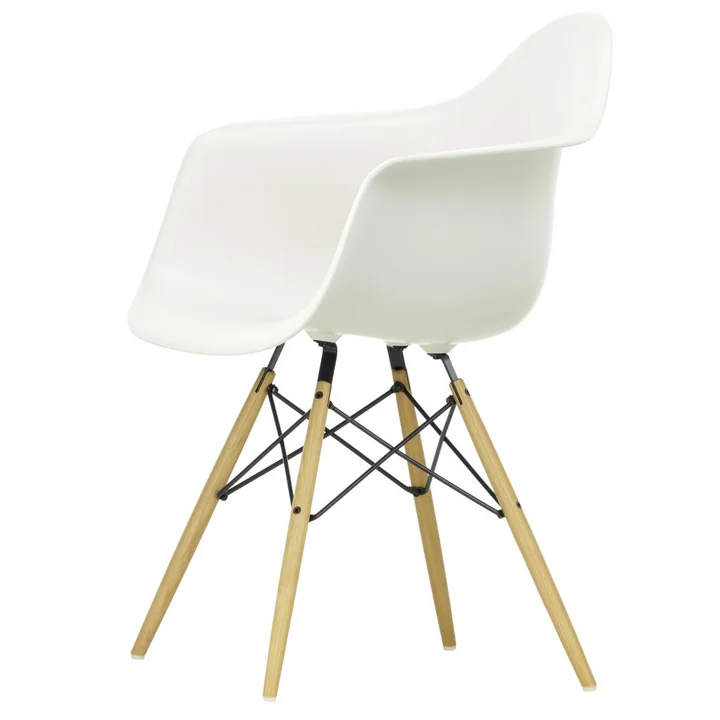 Vitra - Eames Plastic Armchair DAW, frêne couleur miel / blanc