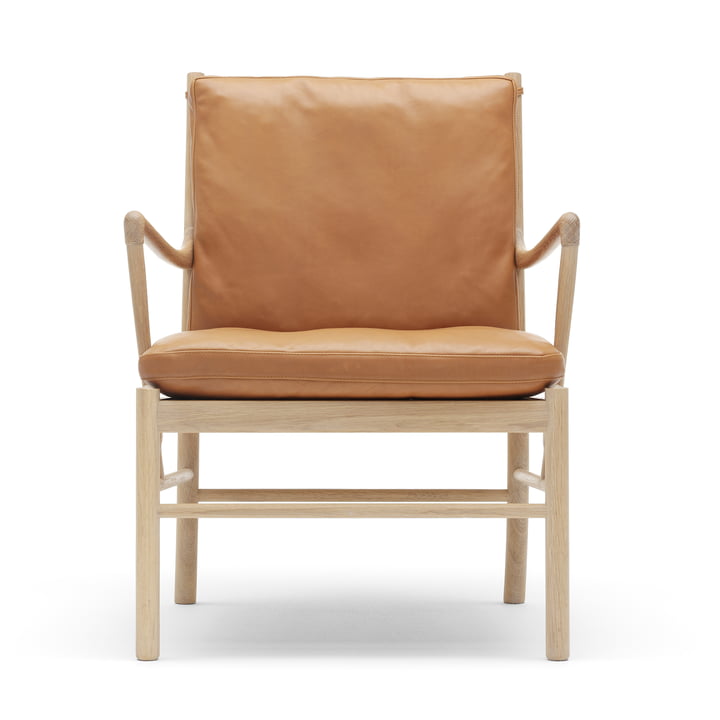OW149 Colonial Chair de Carl Hansen en chêne savonné et cuir